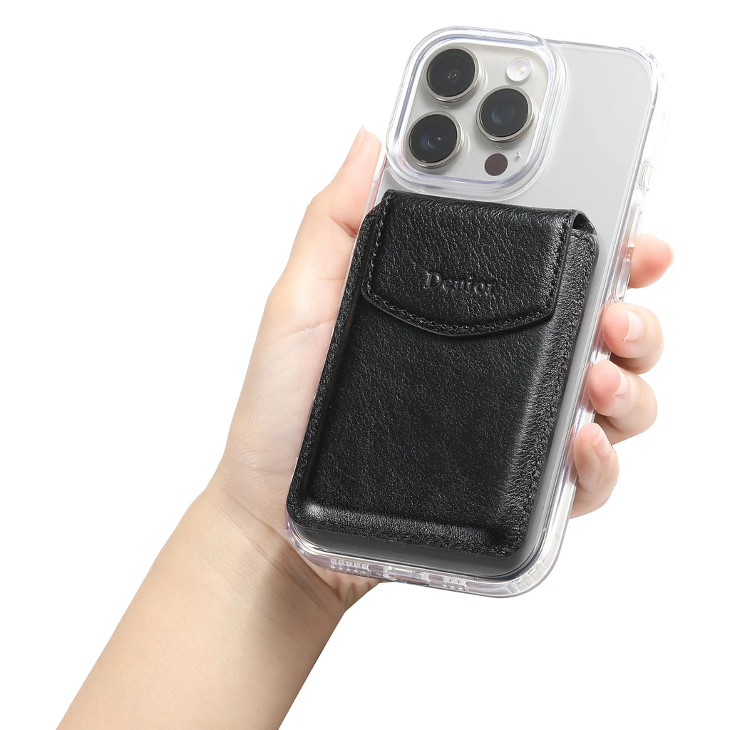 Mobile Phone Wallet Magnet Flip Pocket Card Storage Luxury Leather Magnetic Stand Buckle Bag Wallet
