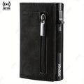 Magnetic Credit Card Holder Luxury Men Wallet Rfid Blocking Pop Up Minimalist Wallet Leather Bank Cardholder Case Vallet for Men